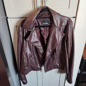 SAM EDELMAN Faux Leather Brown Moto Jacket